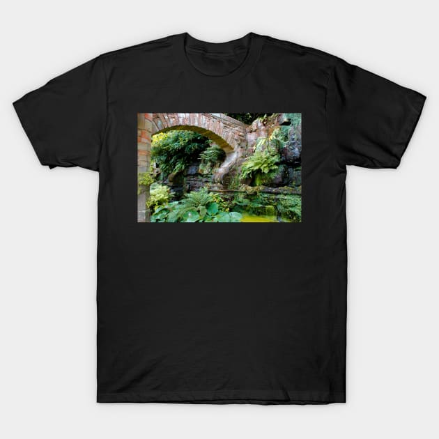 A stone arch decorates the garden T-Shirt by jwwallace